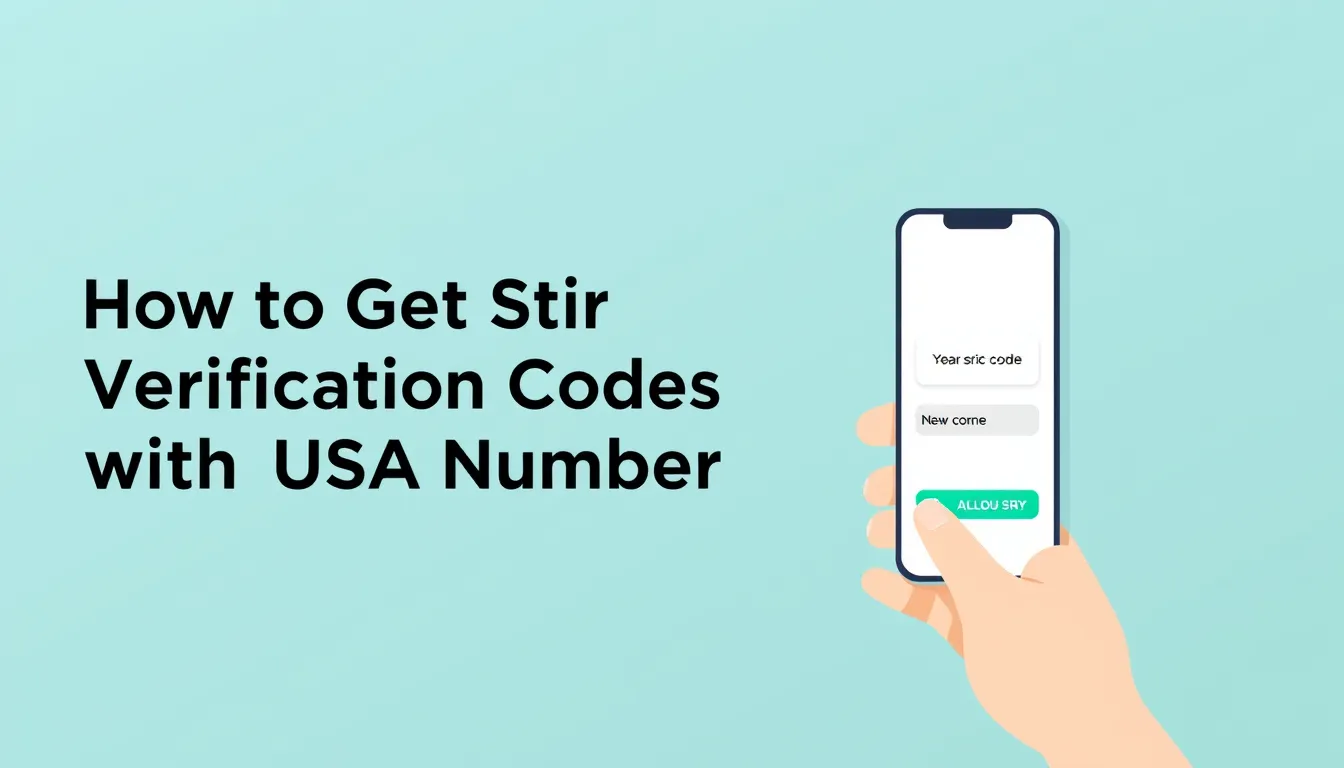 How to Get Stir Verification Codes with a USA Number