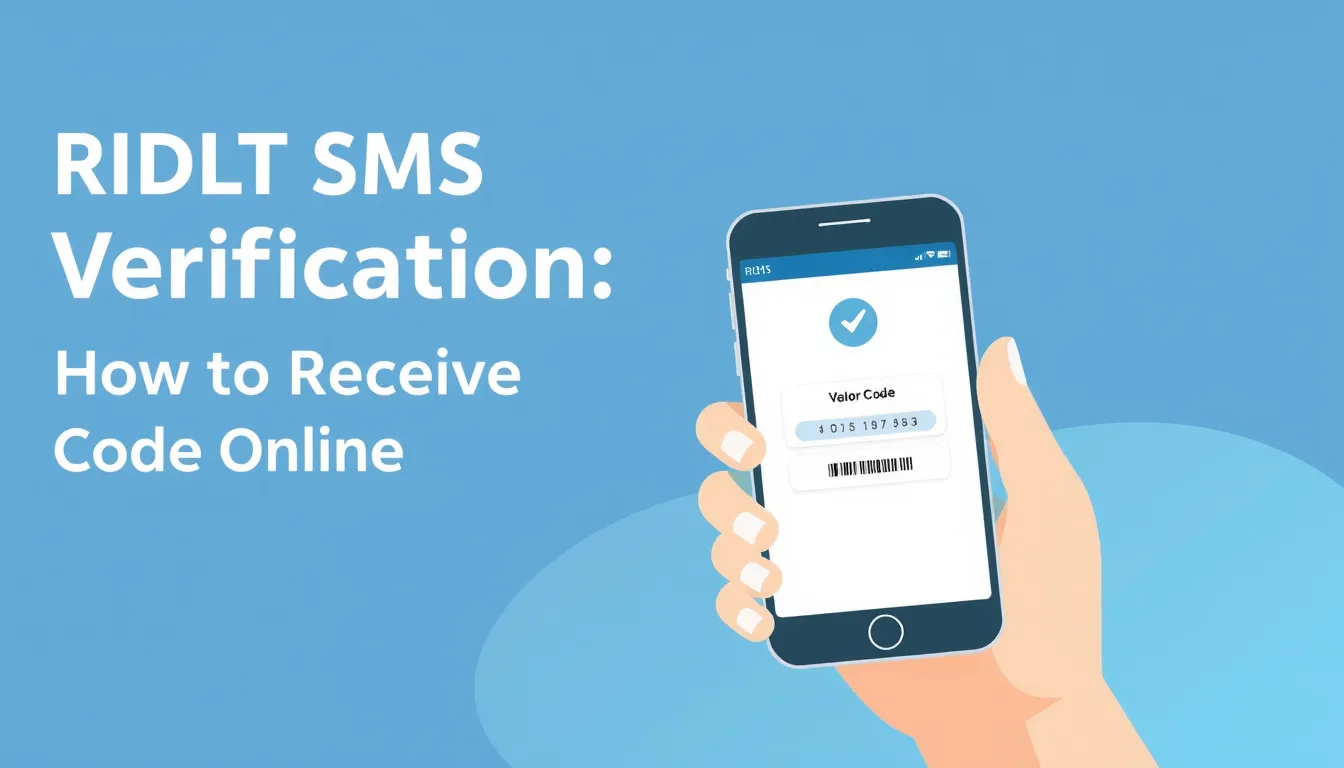 RIDLT SMS Verification: How to Receive Your Code Online