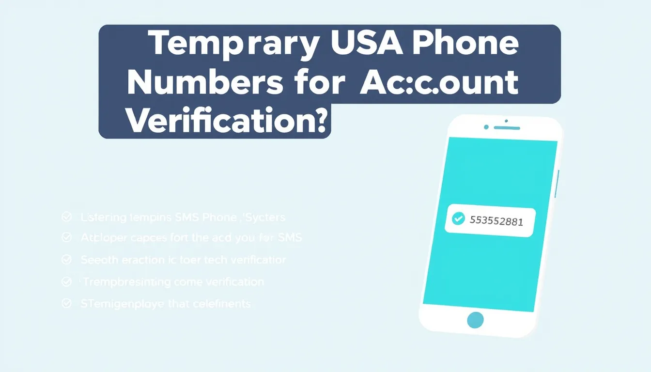 Temporary USA Phone Numbers for Account Verification Explained