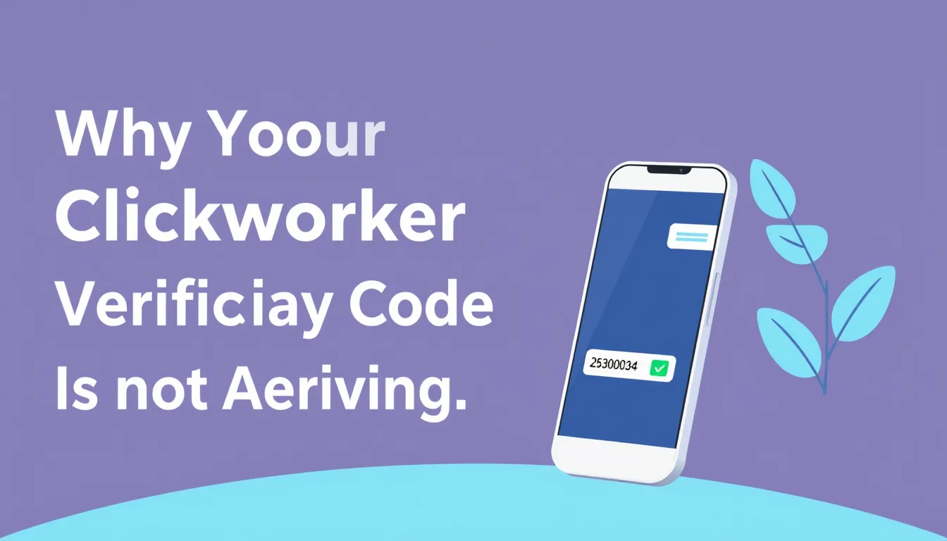 Why Your Clickworker Verification Code Is Not Arriving
